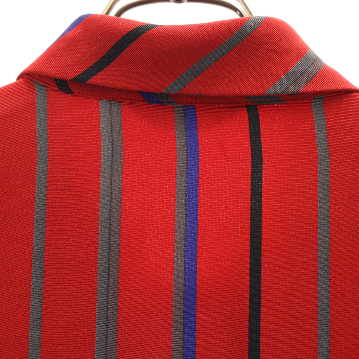 PIERRE BALMAIN ピエールバルマン 80s 90s オールド ストライプ柄 長袖 シャツ B-88 レッド 比翼 レディース