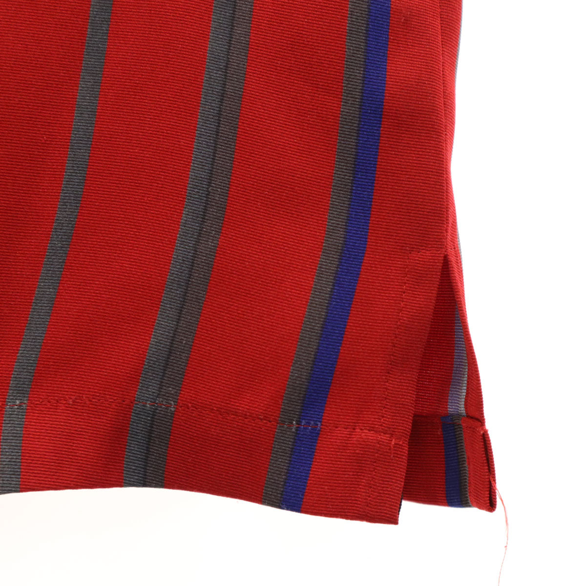 PIERRE BALMAIN ピエールバルマン 80s 90s オールド ストライプ柄 長袖 シャツ B-88 レッド 比翼 レディース
