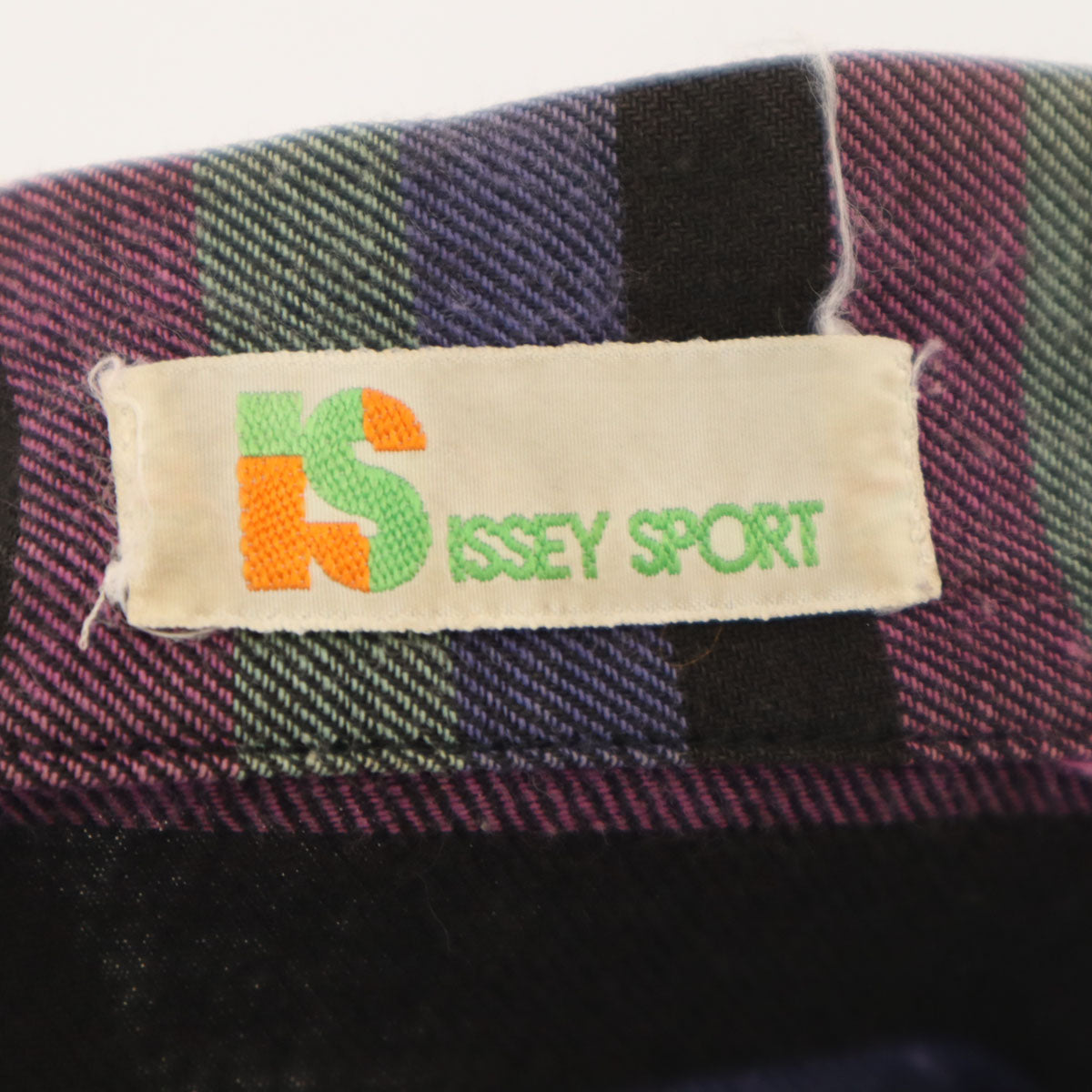 ISSEY SPORT イッセイ スポーツ 90s 日本製 オールド ボーダー柄 長袖 オープンカラーシャツ 9 マルチ イッセイミヤケ レディース