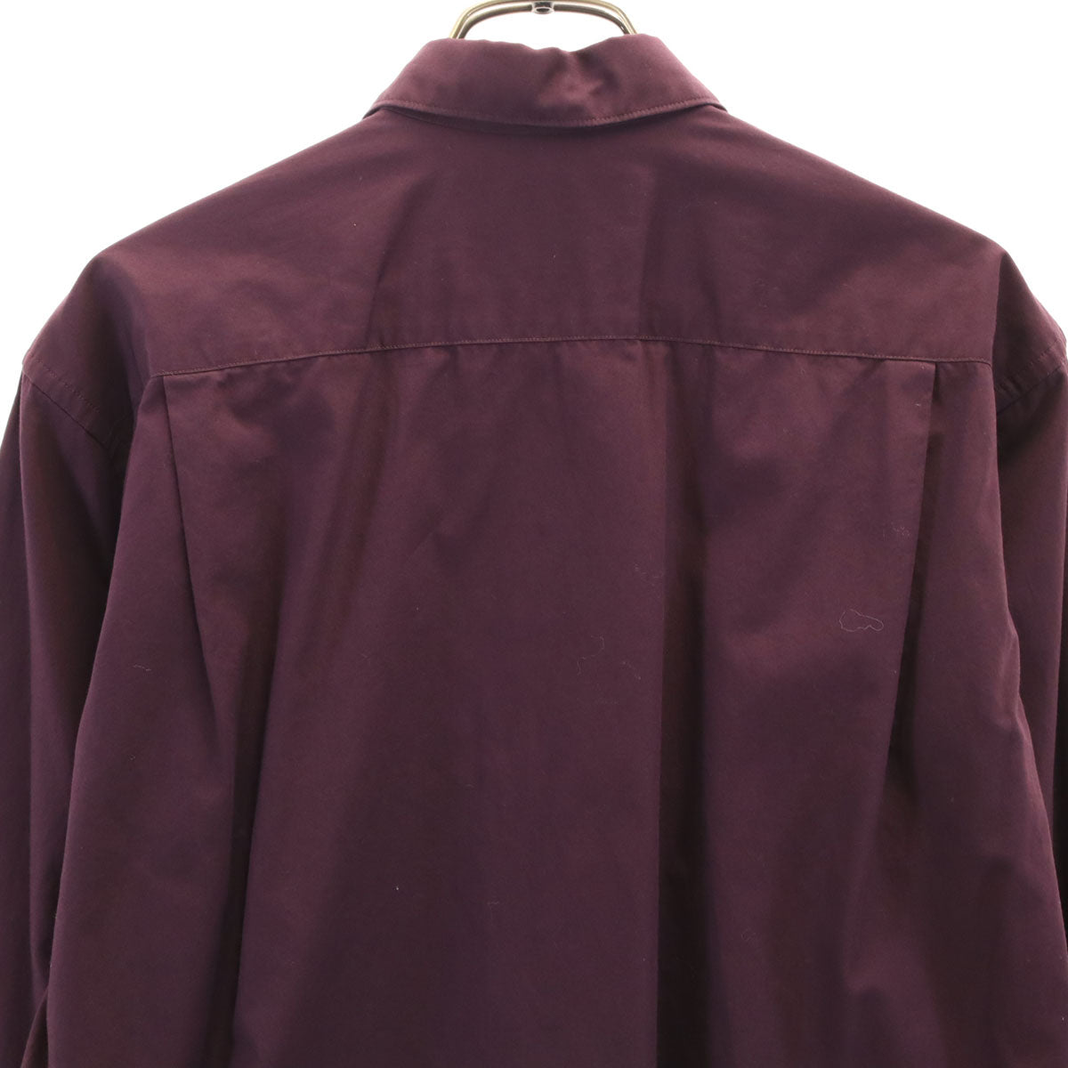 COMME des GARCONS SHIRT コムデギャルソンシャツ フランス製 長袖 コットンシャツ XS ワインレッド メンズ