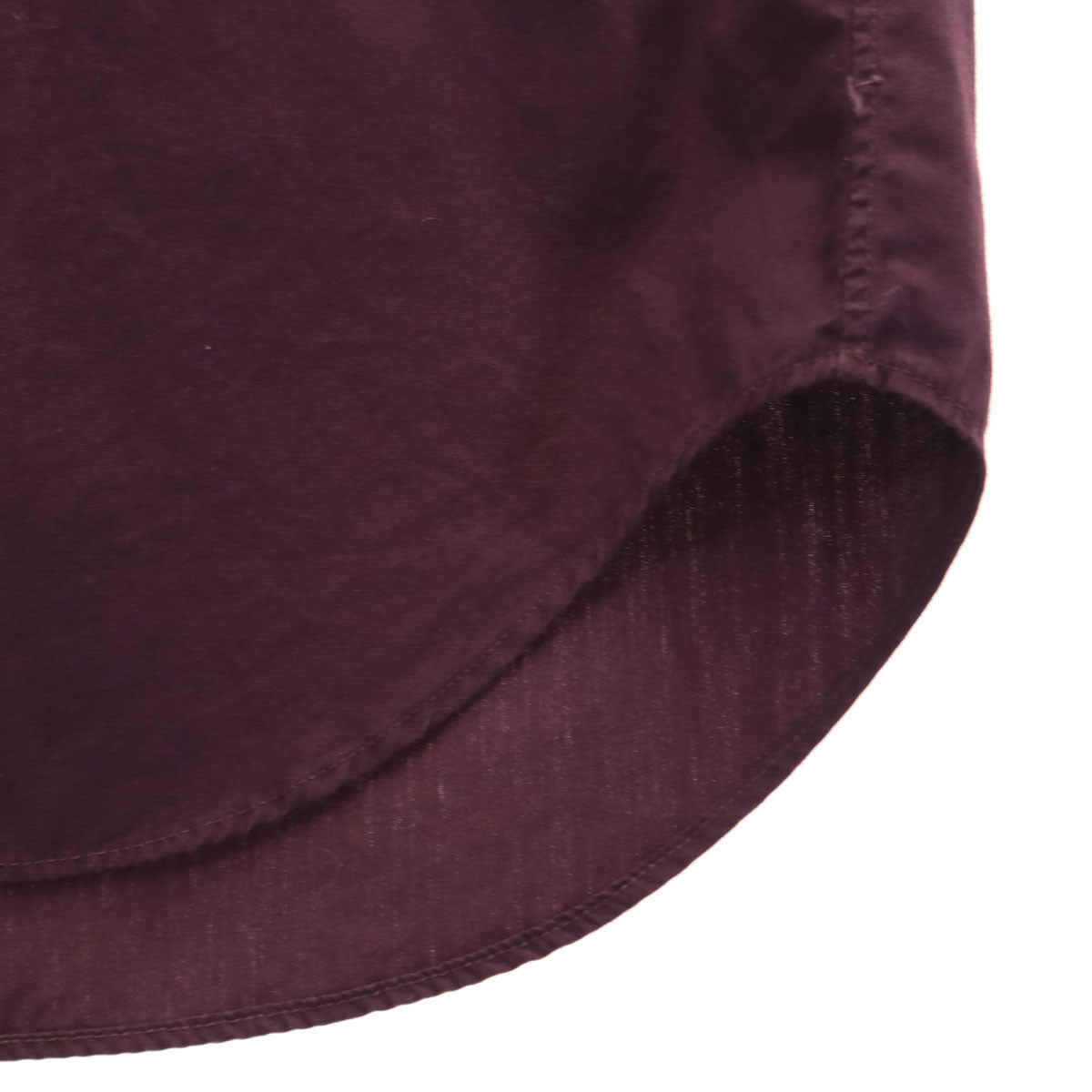 COMME des GARCONS SHIRT コムデギャルソンシャツ フランス製 長袖 コットンシャツ XS ワインレッド メンズ
