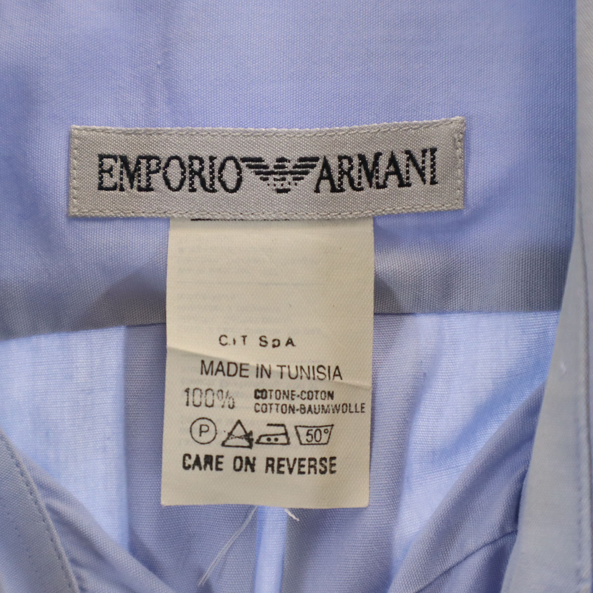 Emporio Armani エンポリオアルマーニ 長袖 コットンシャツ 41 ラベンダー メンズ
