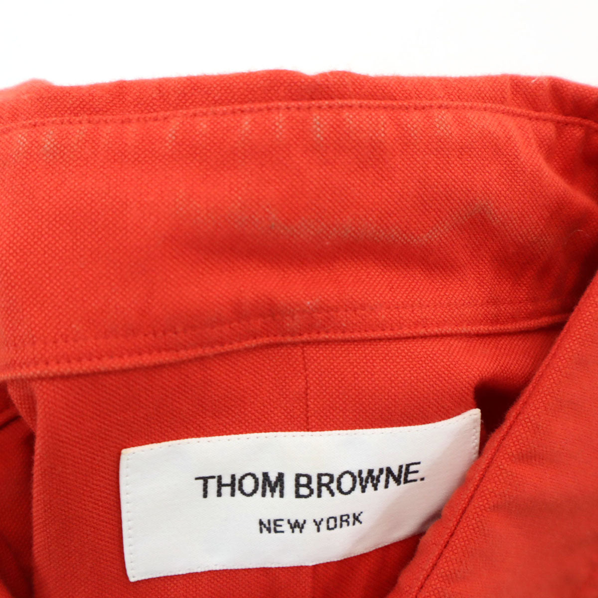 THOM BROWNE トムブラウン USA製 長袖 ボタンダウンシャツ 2 レッド メンズ