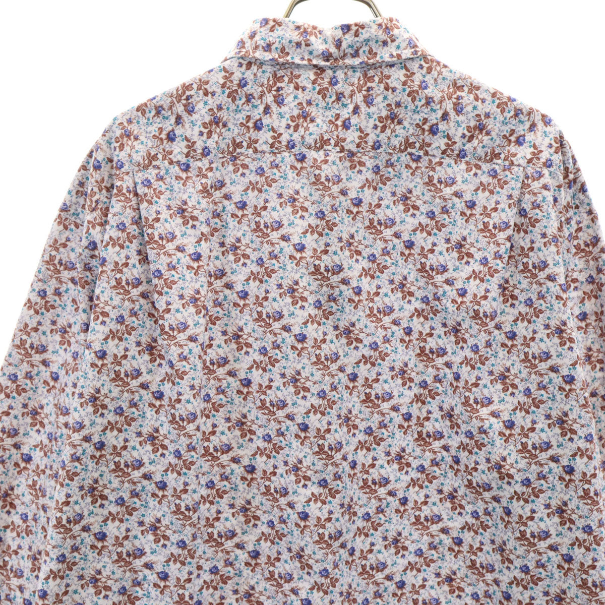 Paul Smith ポールスミス 日本製 花柄 長袖 シャツ 2L ブルー系 メンズ