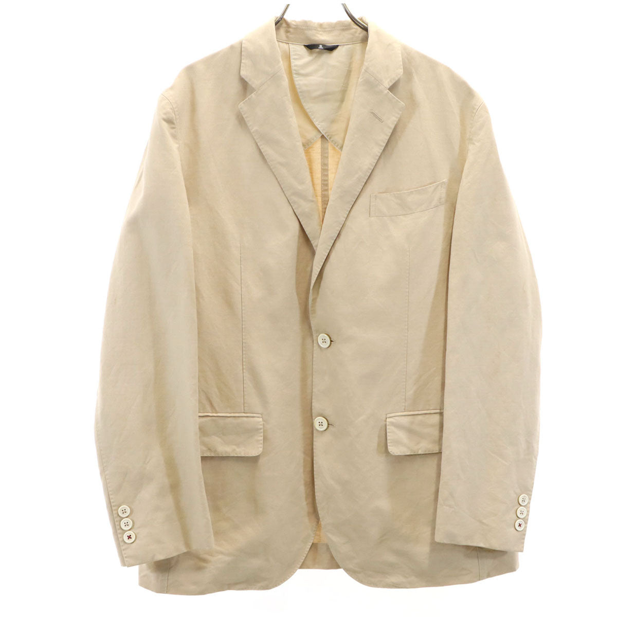 LANVIN ランバン 日本製 リネンブレンド テーラードジャケット 50 ベージュ メンズ