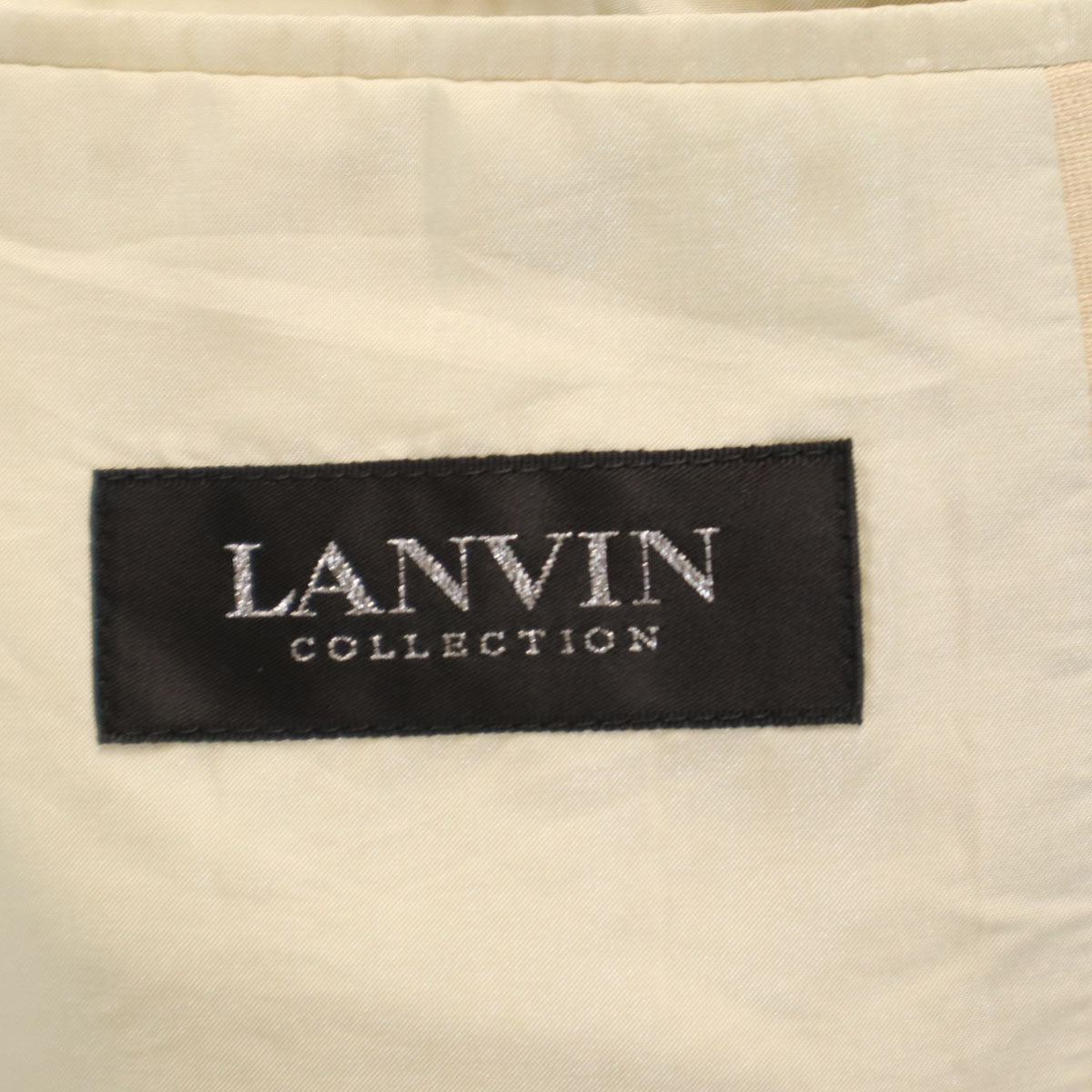 LANVIN ランバン 日本製 リネンブレンド テーラードジャケット 50 ベージュ メンズ