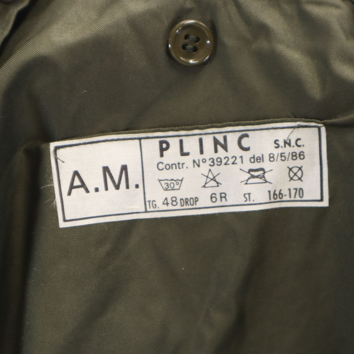 PLINC S.N.C イタリア軍 ジップジャケット 48 カーキ メンズ