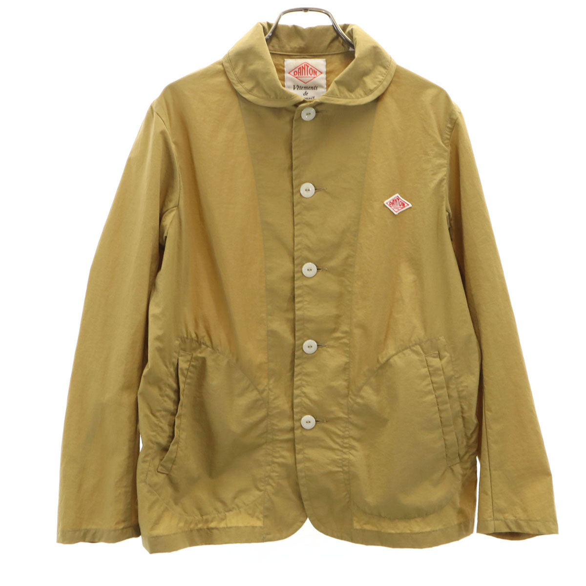 Danton ダントン 日本製 BEAMS ビームス別注 丸襟 ジャケット 36 カーキベージュ レディース