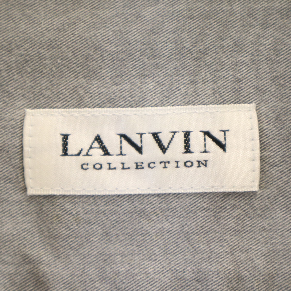 LANVIN LA COLLECTION ランバンコレクション 日本製 長袖 ボタンダウンシャツ L グレー メンズ