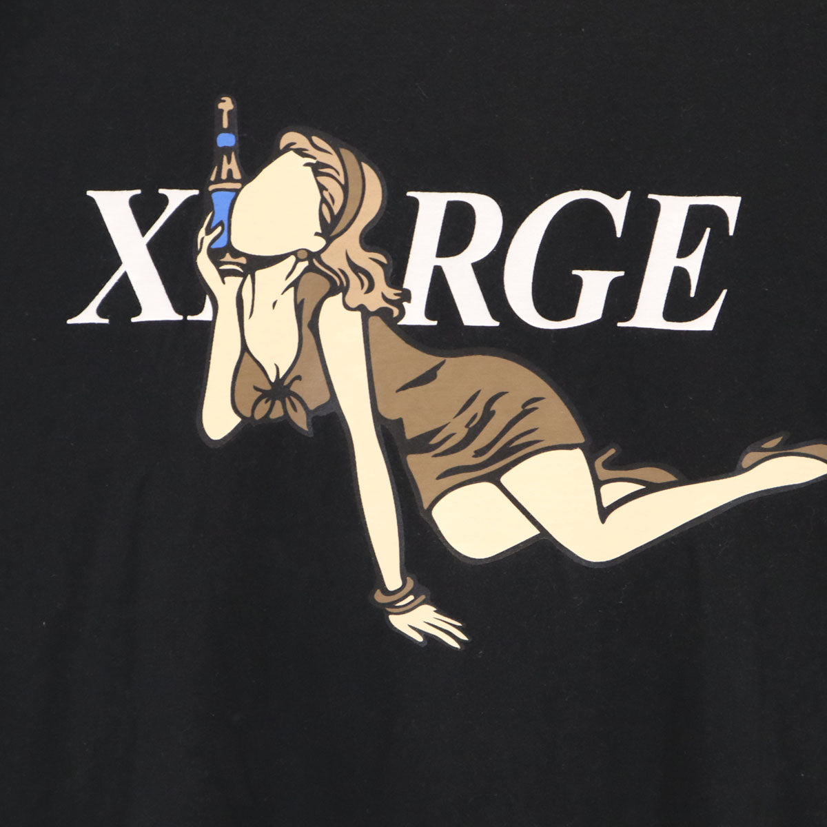 XLARGE エクストララージ バックプリント 長袖 Tシャツ XL ブラック ロンT メンズ