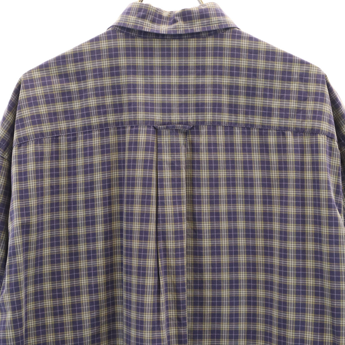 NAUTICA ノーティカ 90s USA製 オールド チェック柄 長袖 ボタンダウンシャツ L ネイビー メンズ