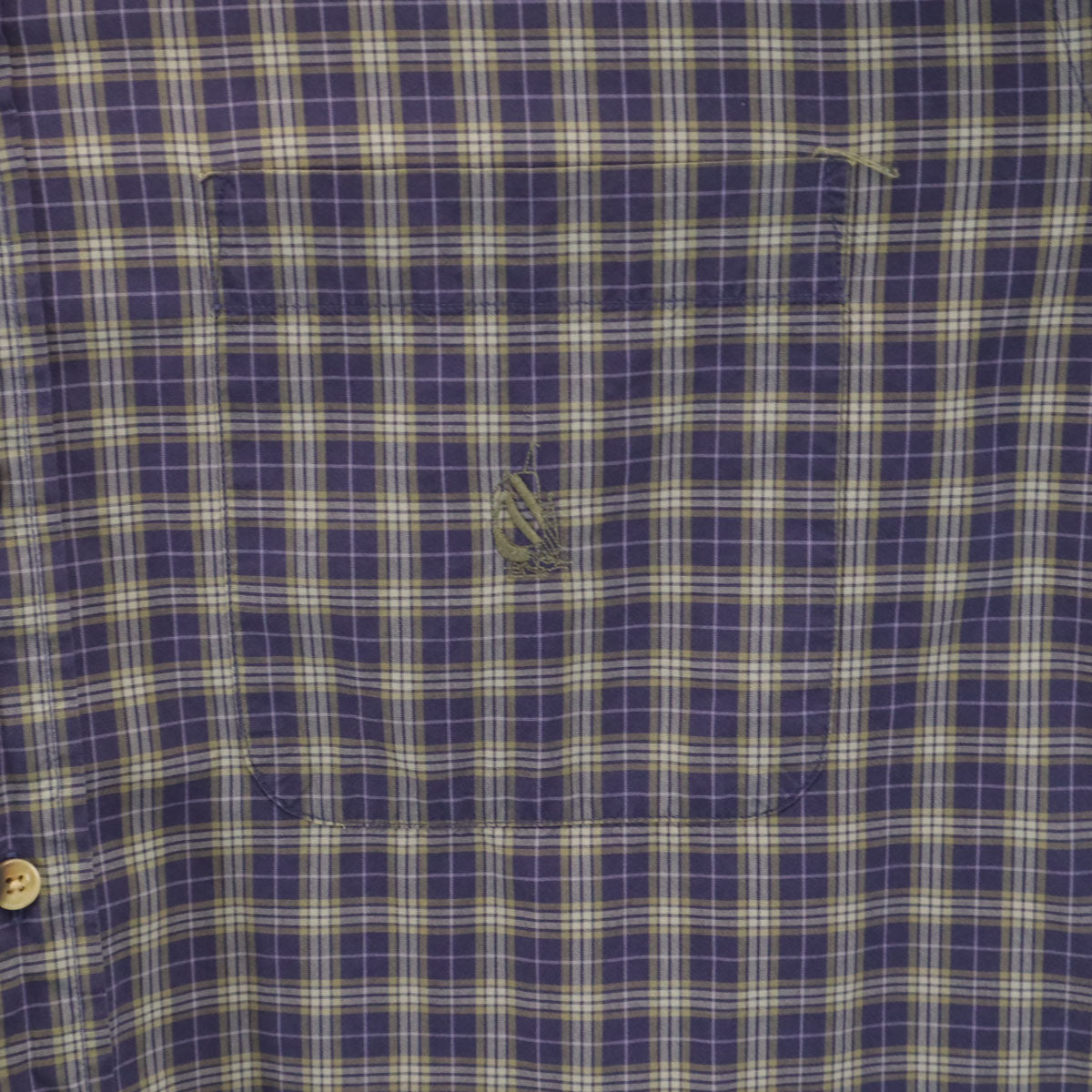 NAUTICA ノーティカ 90s USA製 オールド チェック柄 長袖 ボタンダウンシャツ L ネイビー メンズ