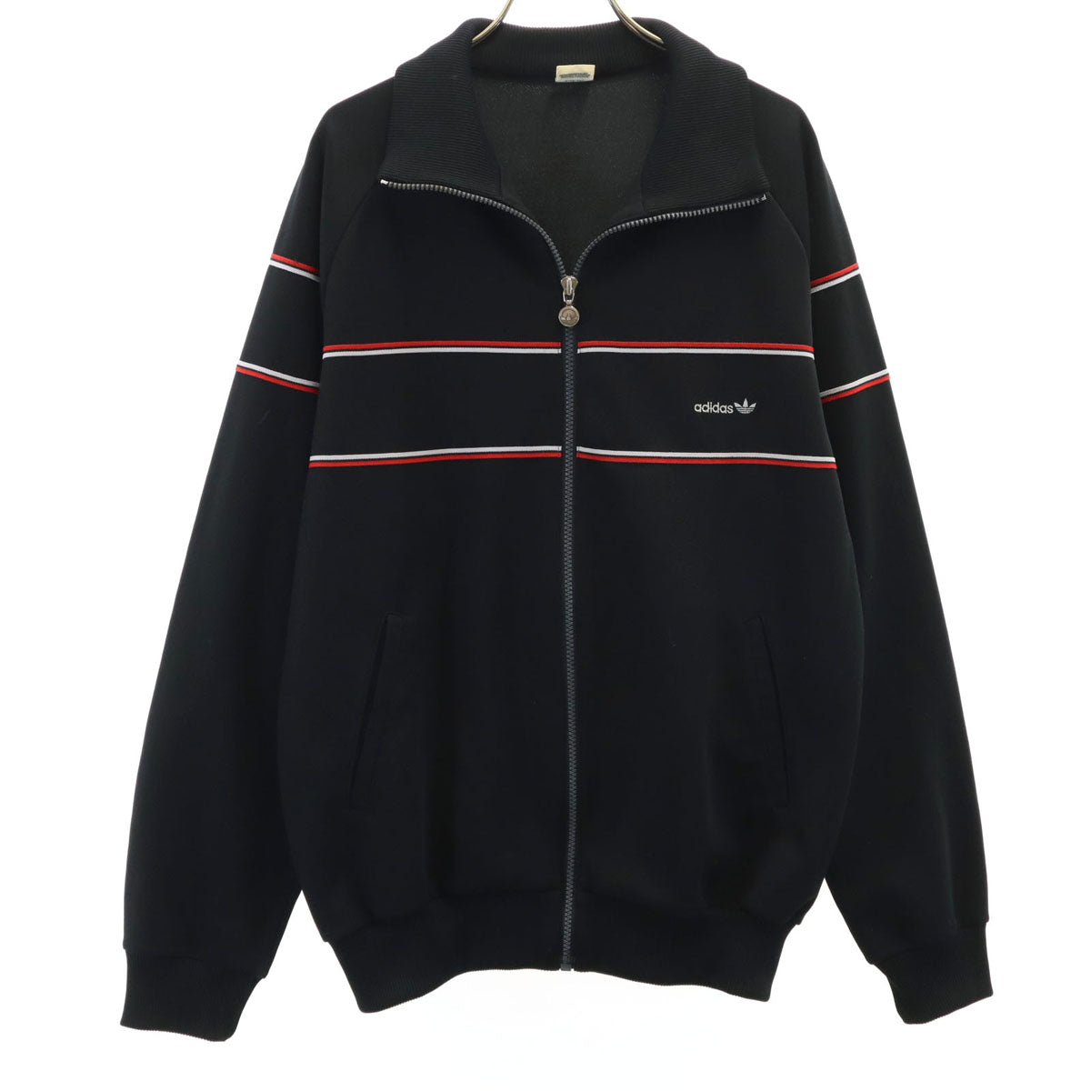 adidas アディダス 70s 西ドイツ ヴィンテージ デサント トラックジャケット XO ブラック ジャージ メンズ