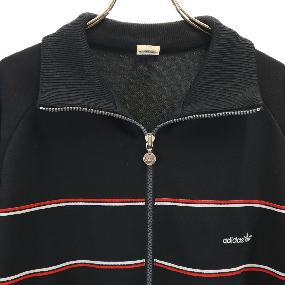 adidas アディダス 70s 西ドイツ ヴィンテージ デサント トラックジャケット XO ブラック ジャージ メンズ