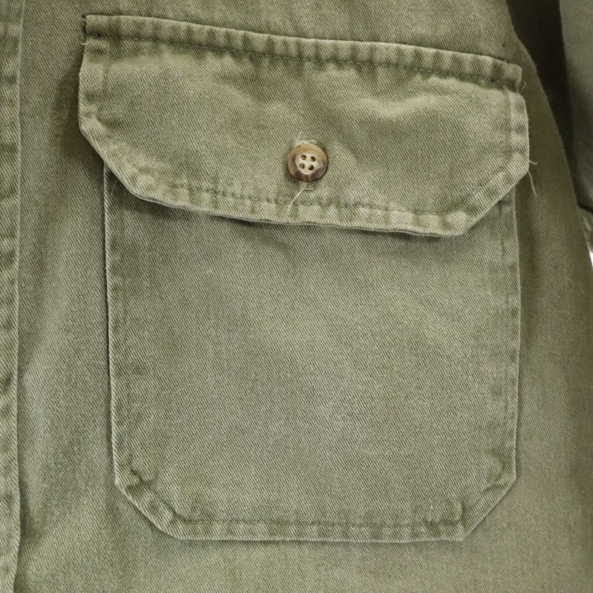 FIVE BROTHER ファイブブラザー 70s 80s USA製 ヴィンテージ 長袖 デニムシャツ L カーキ メンズ