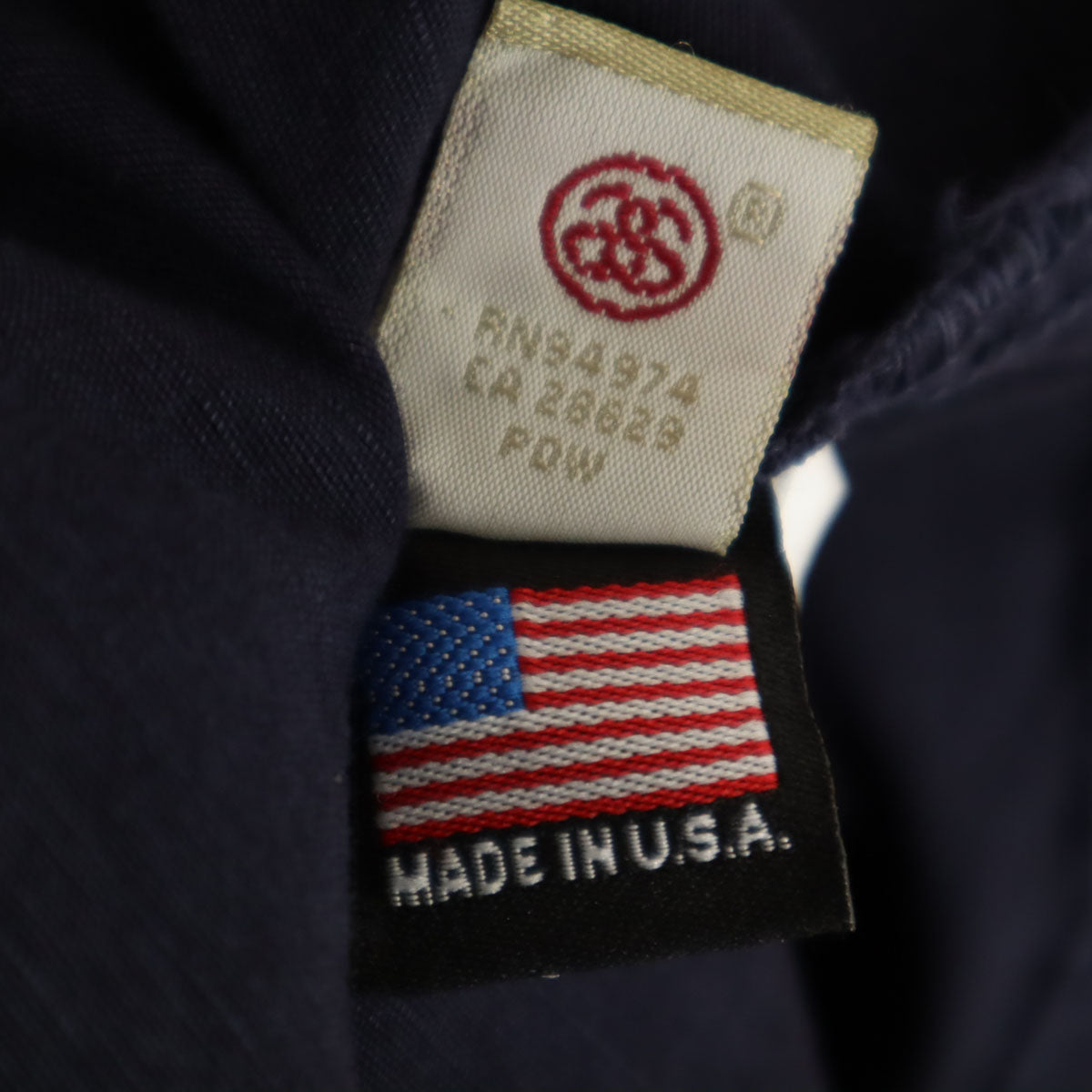 STUSSY ステューシー USA製 長袖 ワークシャツ M ネイビー メンズ