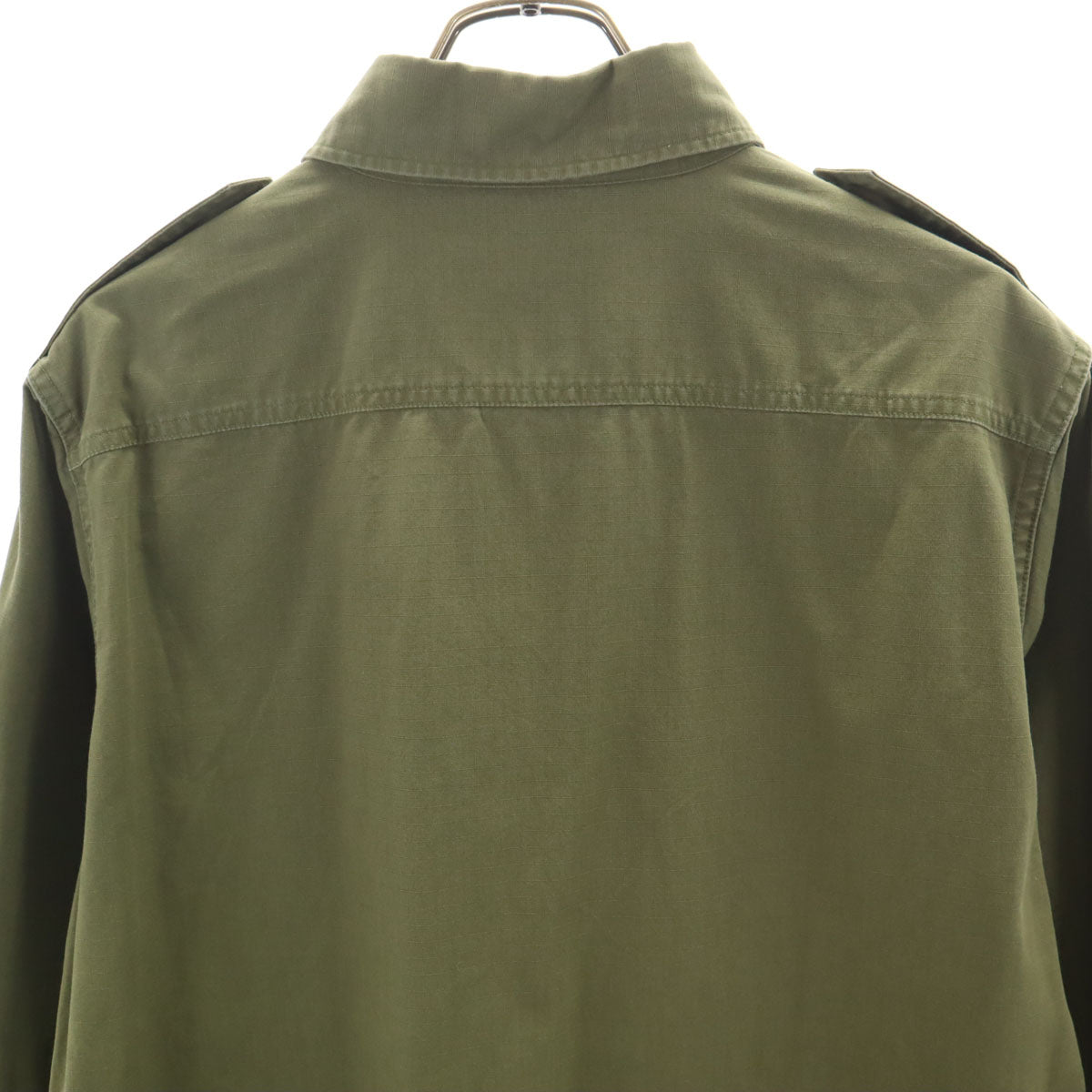 A BATHING APE アベイシングエイプ 日本製 長袖 ミリタリーシャツ L カーキ メンズ