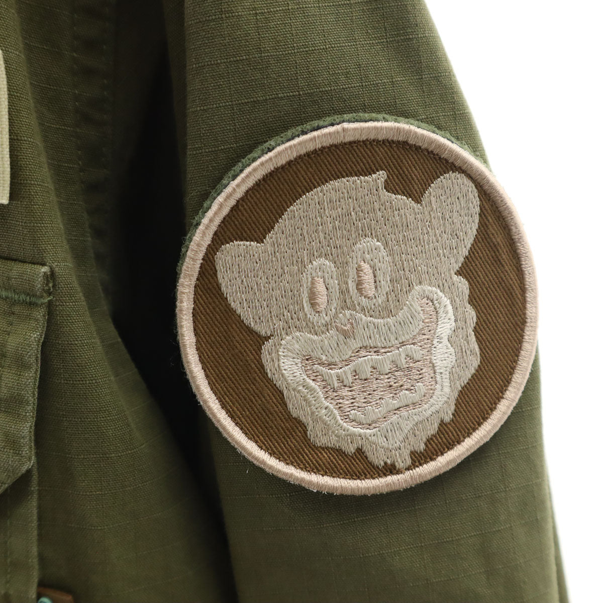A BATHING APE アベイシングエイプ 日本製 長袖 ミリタリーシャツ L カーキ メンズ