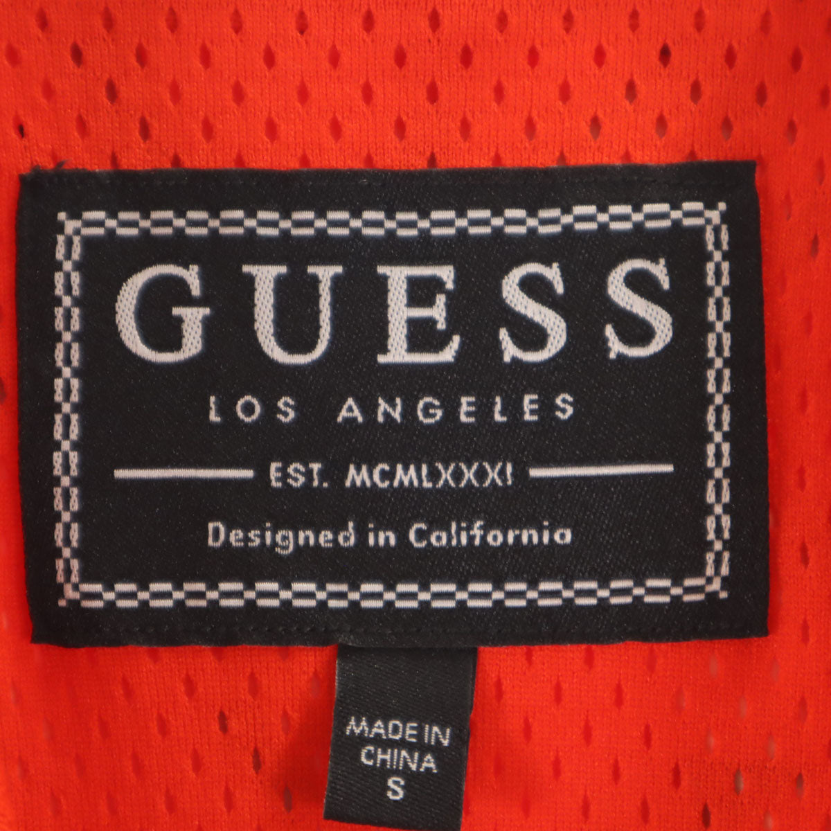 Guess ゲス アノラックパーカー S 朱色 プルオーバー メンズ