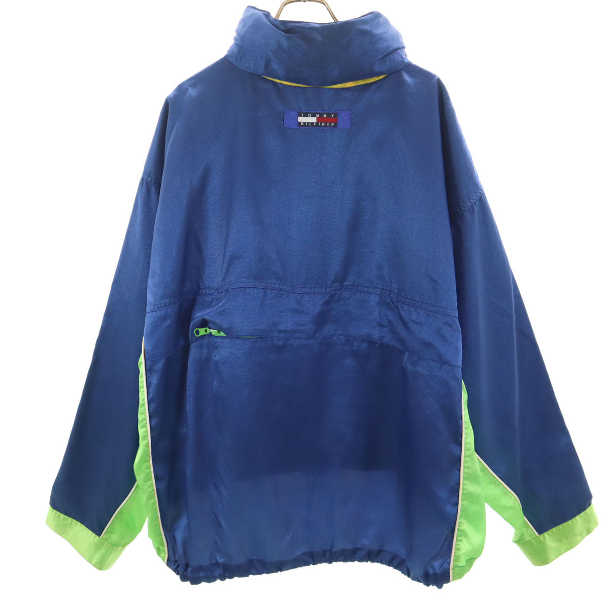 TOMMY HILFIGER トミーヒルフィガー 90s オールド フラッグタグ アノラック ナイロンジャケット XL 青紺系 プルオーバー ポケッタブル メンズ