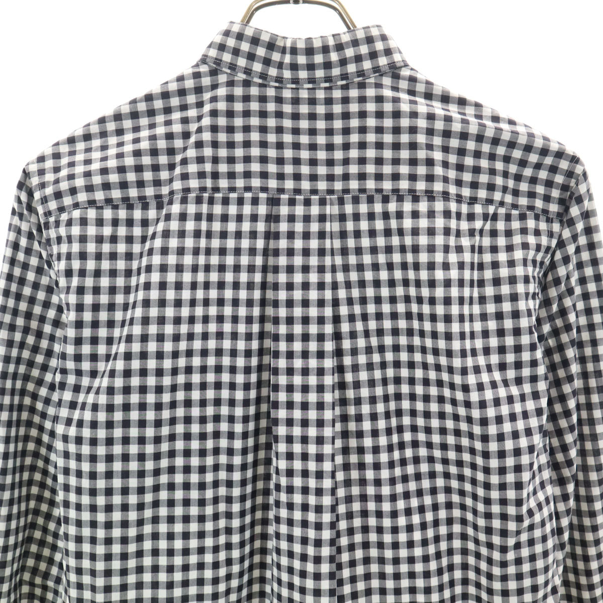 COMME des GARCONS SHIRT コムデギャルソンシャツ フランス製 ギンガムチェック 長袖 ボタンダウンシャツ S ブラック メンズ