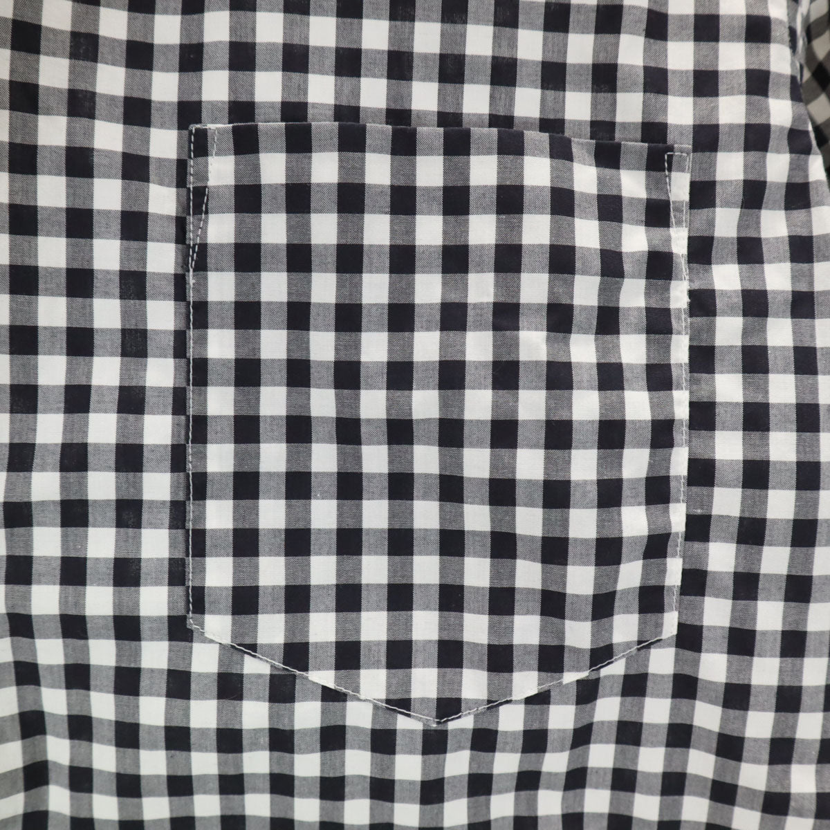 COMME des GARCONS SHIRT コムデギャルソンシャツ フランス製 ギンガムチェック 長袖 ボタンダウンシャツ S ブラック メンズ