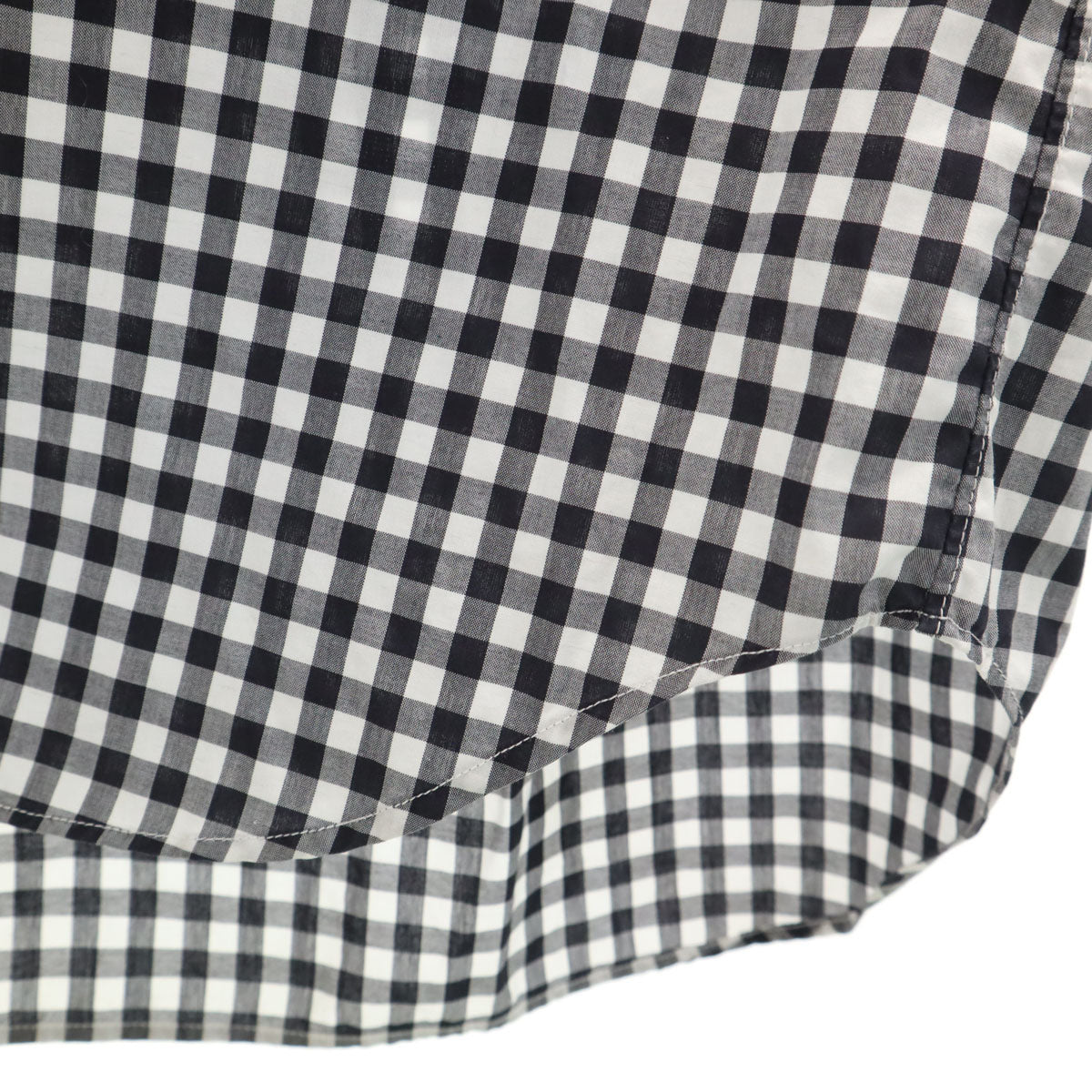 COMME des GARCONS SHIRT コムデギャルソンシャツ フランス製 ギンガムチェック 長袖 ボタンダウンシャツ S ブラック メンズ