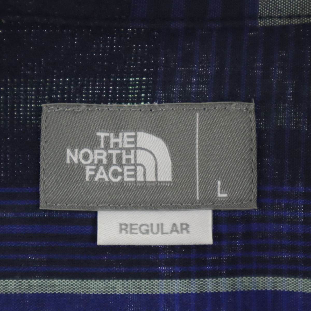 THE NORTH FACE ノースフェイス チェック柄 長袖 ハダネイチャー シャツ L ネイビー NR11957 アウトドア メンズ