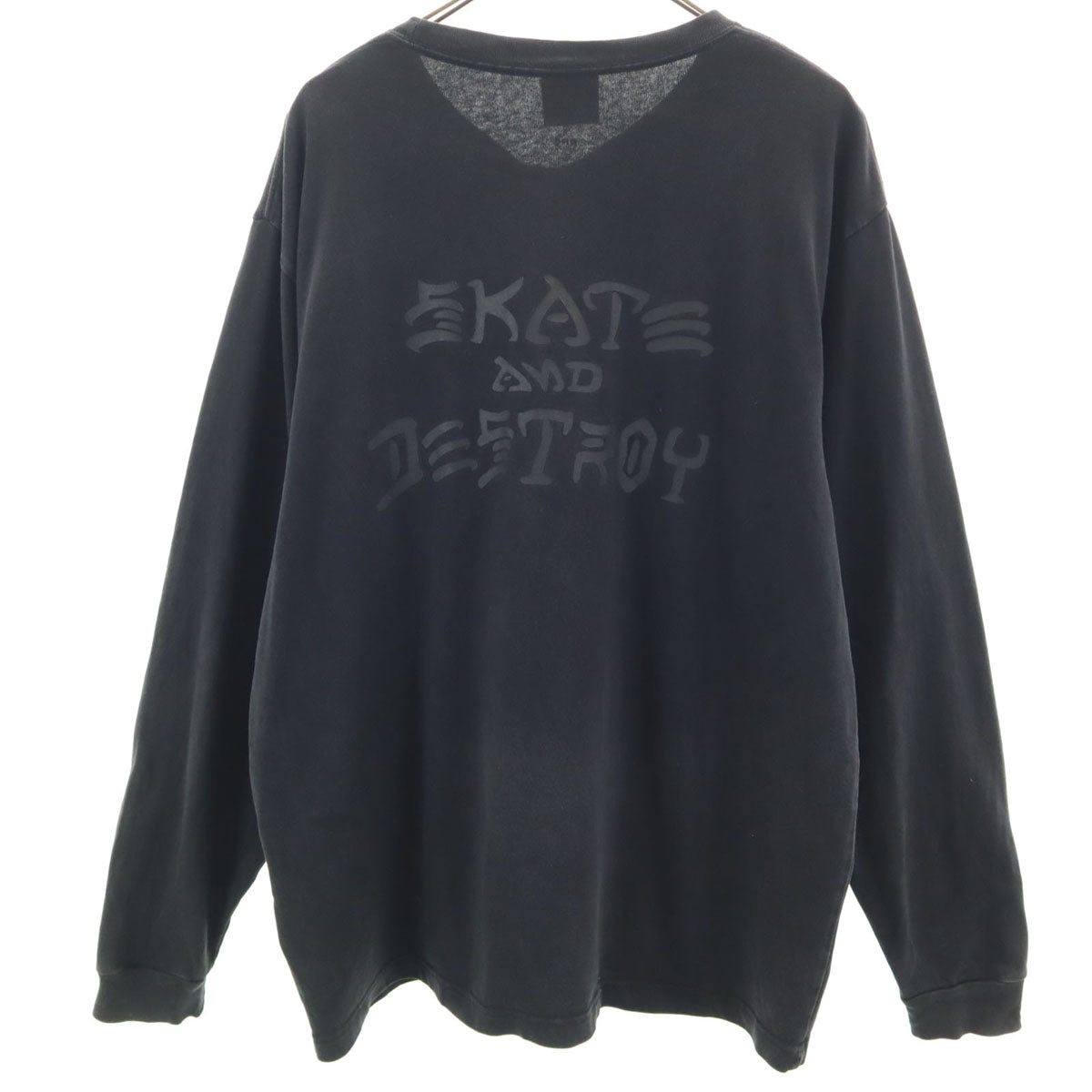 THRASHER スラッシャー バックプリント 長袖 Tシャツ S ブラック ロンT メンズ