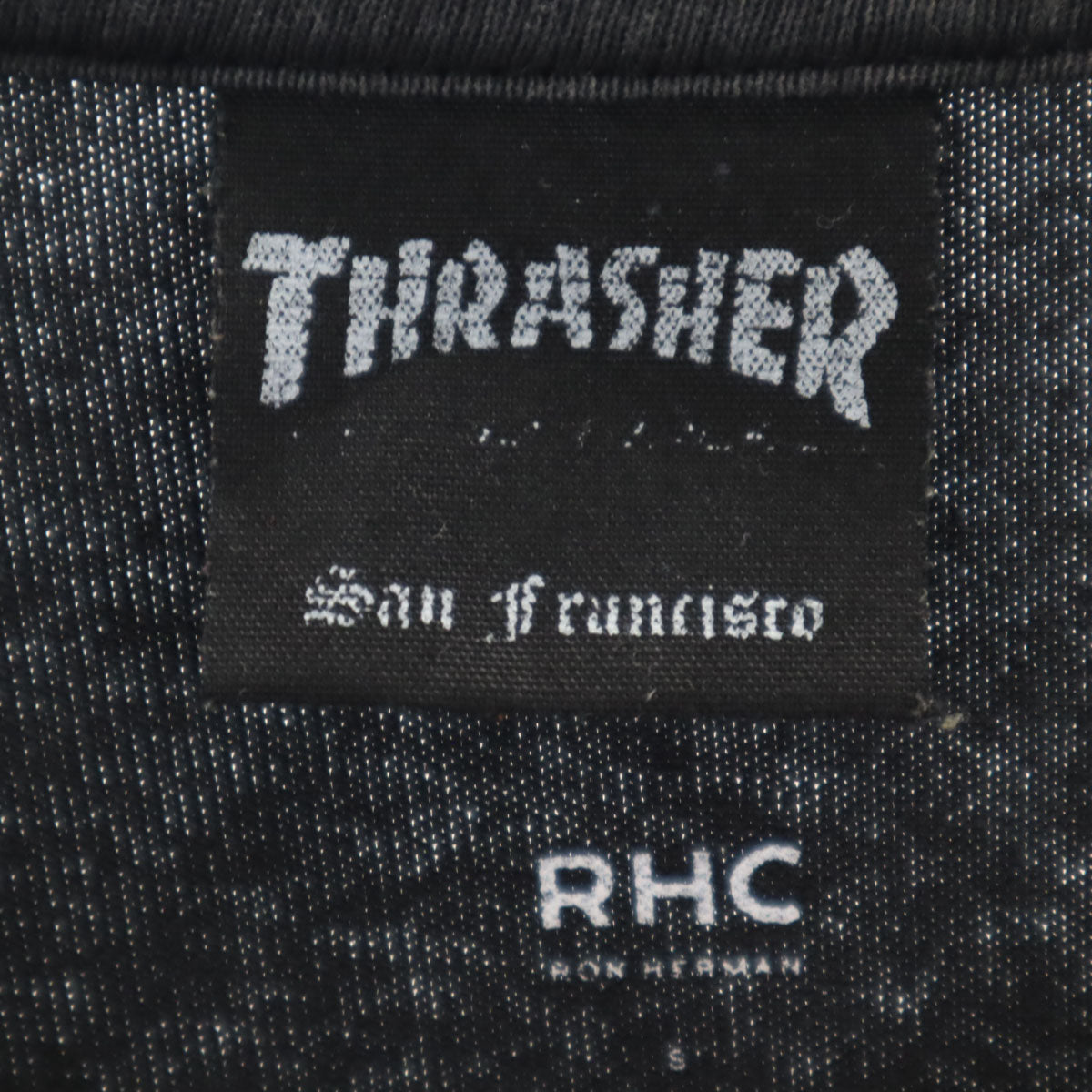 THRASHER スラッシャー バックプリント 長袖 Tシャツ S ブラック ロンT メンズ