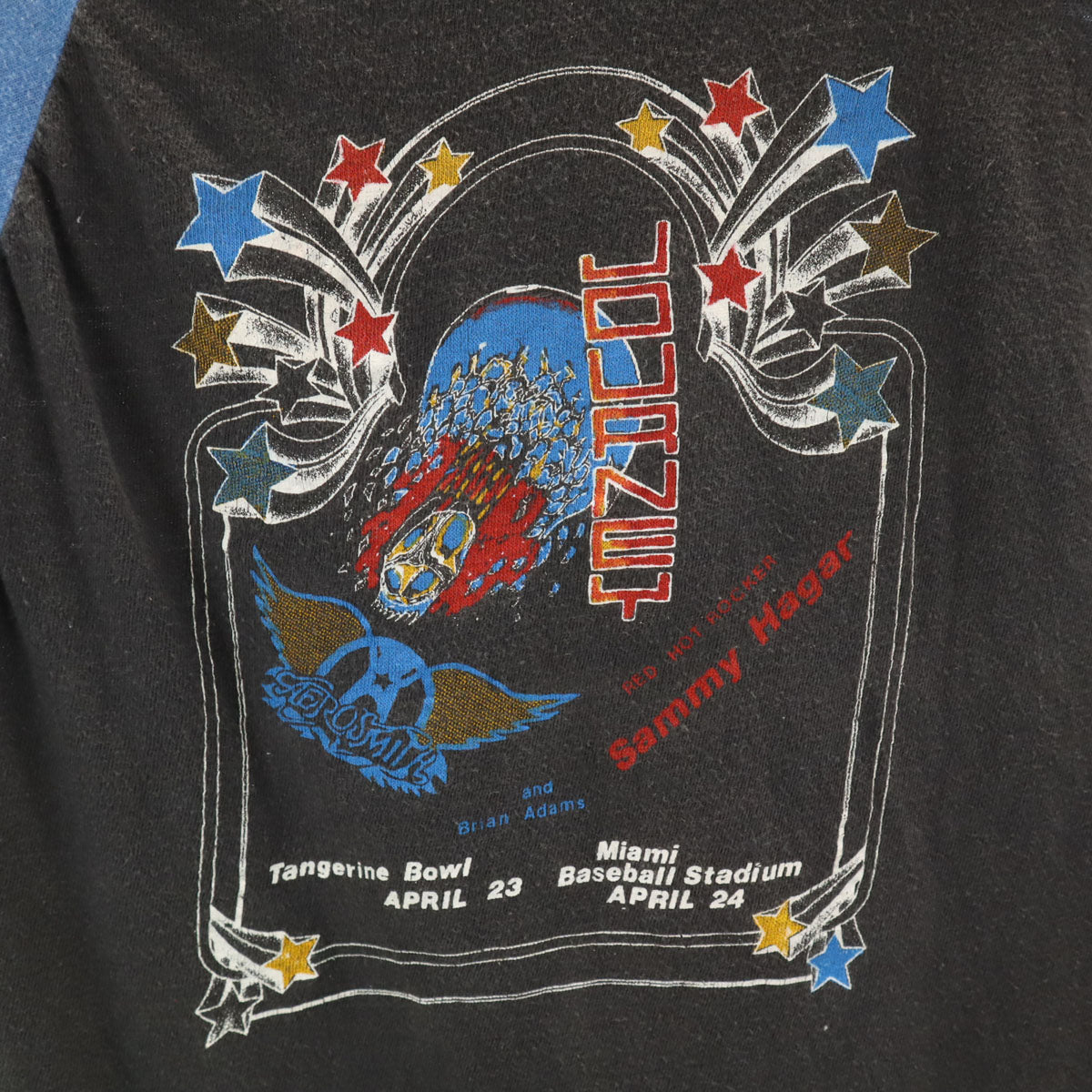 SPORT-ONE スポーツワン 80s ヴィンテージ パキ綿 FLORIDA JAM 5分袖 Tシャツ チャコール メンズ