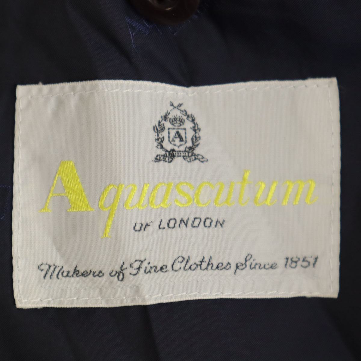 Aquascutum アクアスキュータム 日本製 テーラードジャケット YA5 ネイビー メンズ
