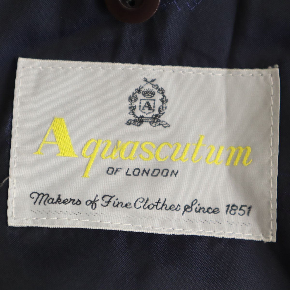 Aquascutum アクアスキュータム テーラードジャケット YA5 ネイビー ダブルボタン メンズ