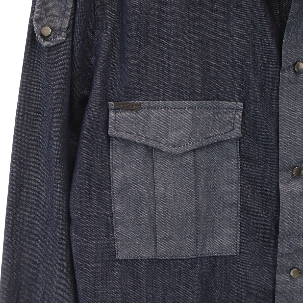 DIESEL ディーゼル 長袖 シャンブレーシャツ M ネイビー メンズ