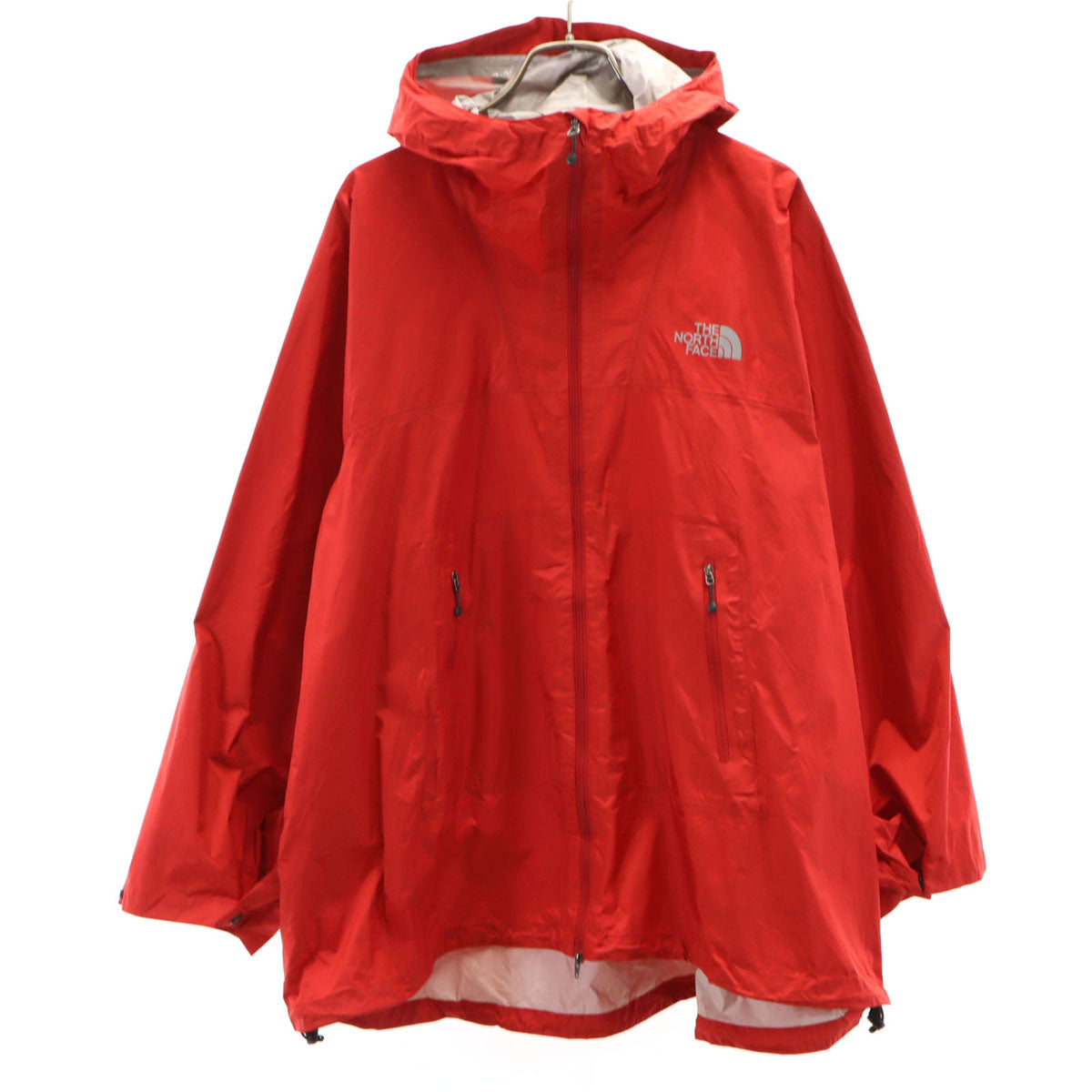 THE NORTH FACE ノースフェイス レインコート L レッド NPW10035 アウトドア 収納袋付き レディース