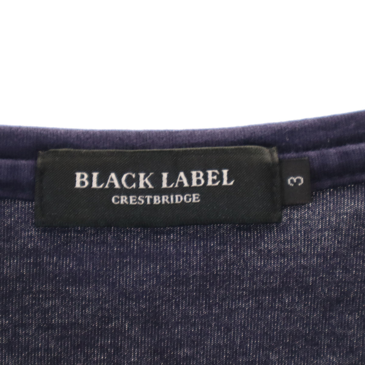 BLACK LABEL CRESTBRIDGE ブラックレーベルクレストブリッジ 日本製 長袖 Vネック Tシャツ 3 ネイビー ロンT メンズ