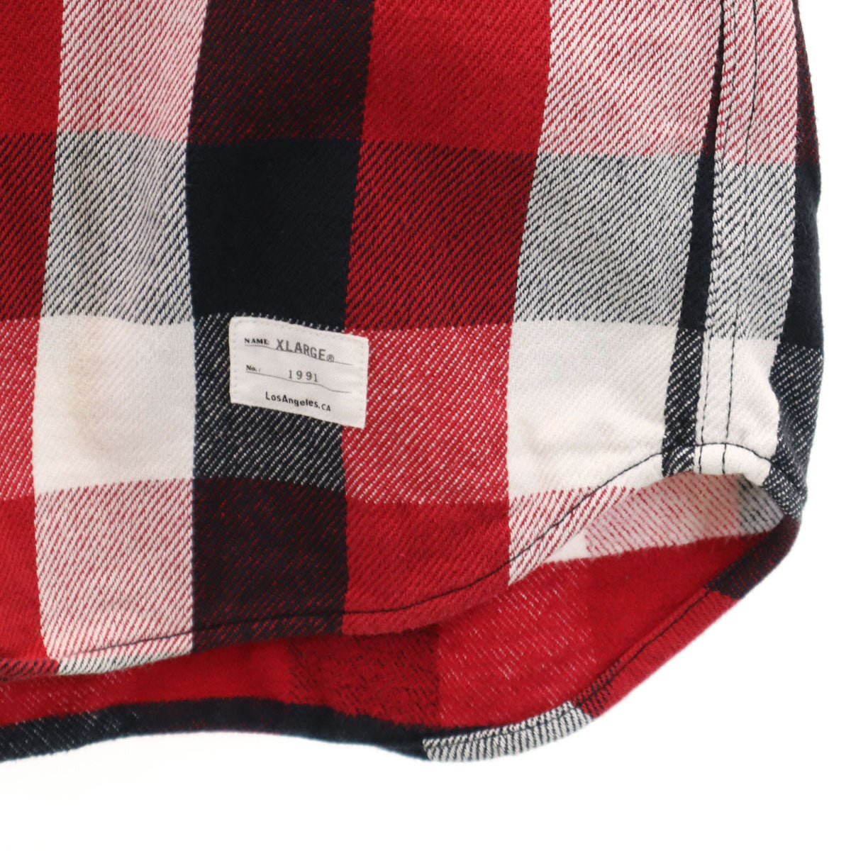 XLARGE エクストララージ チェック柄 長袖 ヘビーウェイト ネルシャツ L レッド メンズ
