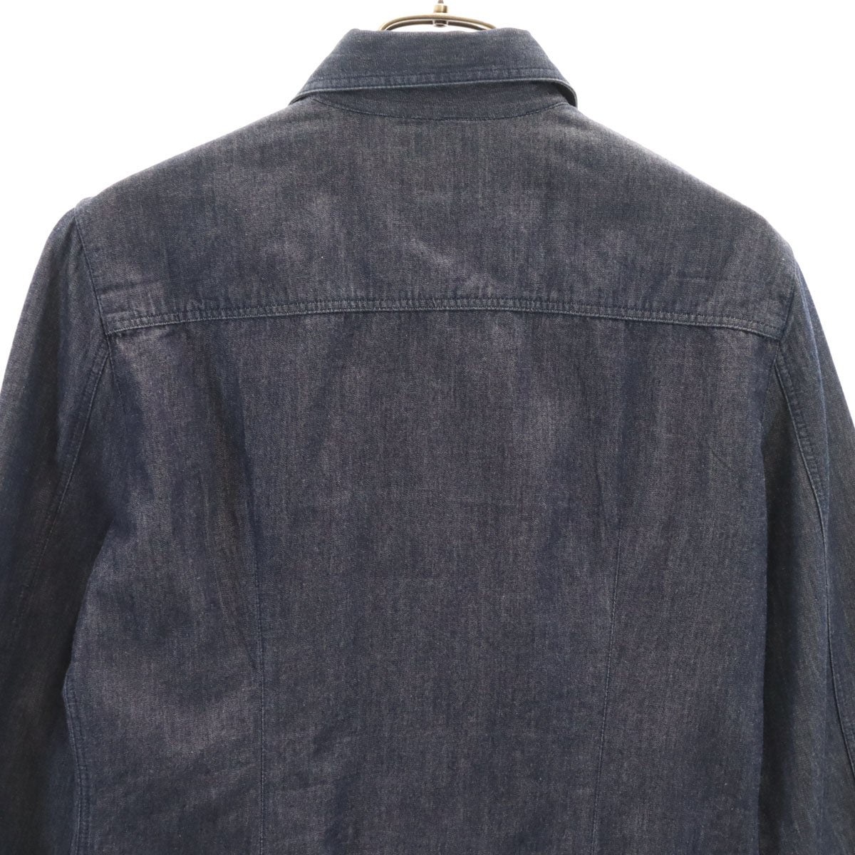 ARMANI JEANS アルマーニジーンズ イタリア製 長袖 シャンブレーシャツ 38 インディゴ レディース