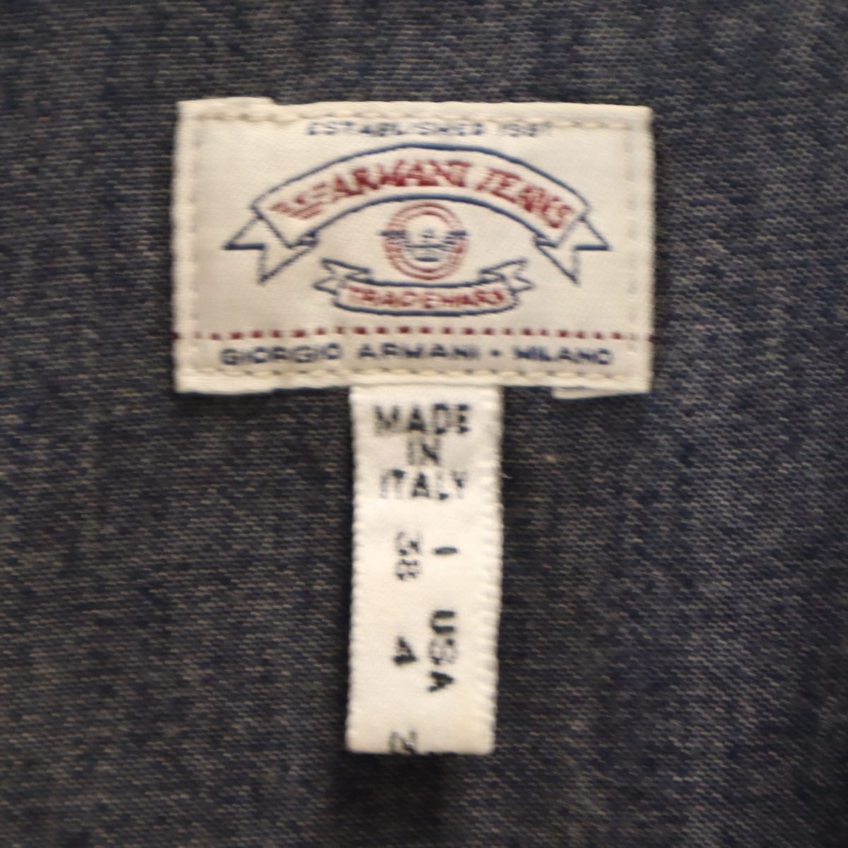 ARMANI JEANS アルマーニジーンズ イタリア製 長袖 シャンブレーシャツ 38 インディゴ レディース