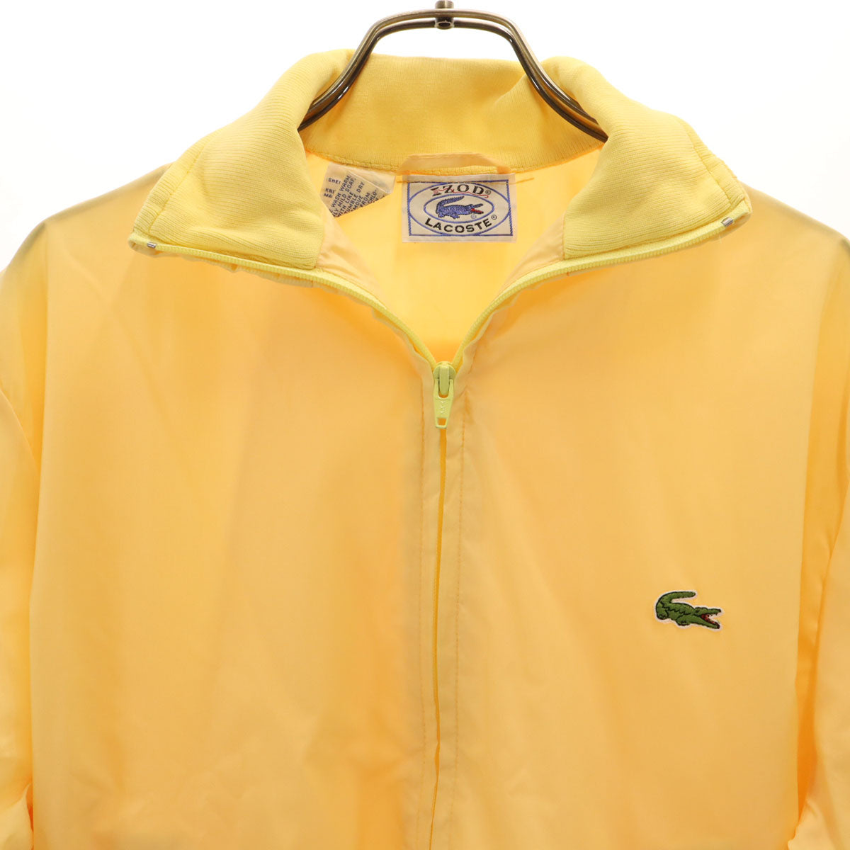 IZOD LACOSTE アイゾッドラコステ 70s 80s ヴィンテージ 糸巻タグ ナイロンジャケット S イエロー メンズ