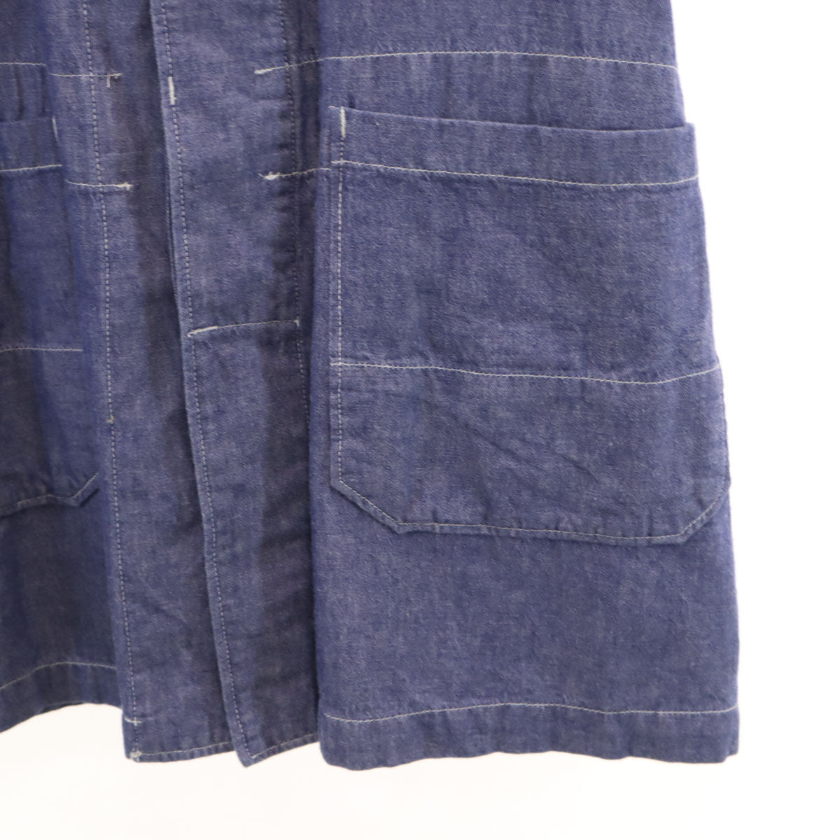 Engineered Garments エンジニアードガーメンツ USA製 シャンブレー カバーオール S 紫紺 メンズ