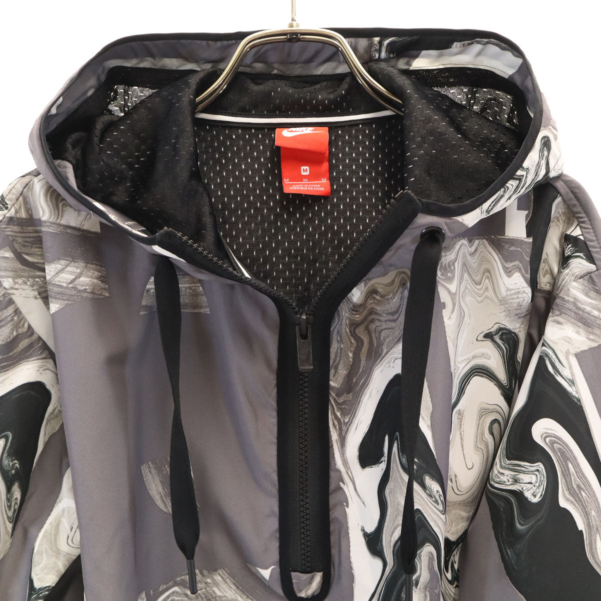 NIKE ナイキ 総柄 ハーフジップ ジャケット M グレー プルオーバー メンズ