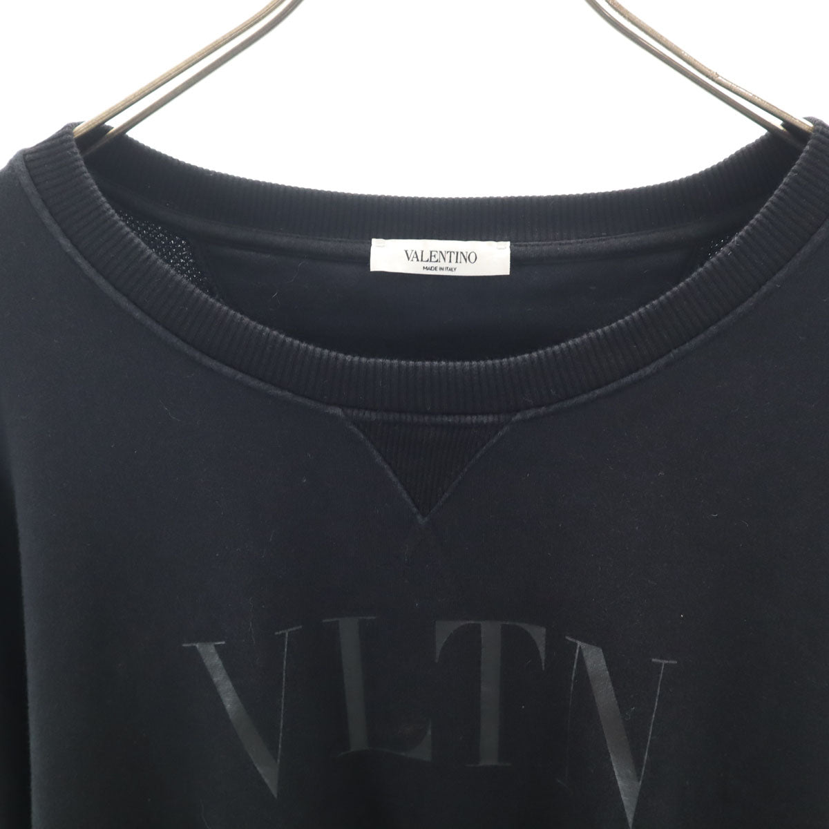 VALENTINO ヴァレンティノ イタリア製 長袖 スウェット トレーナー XL ブラック メンズ