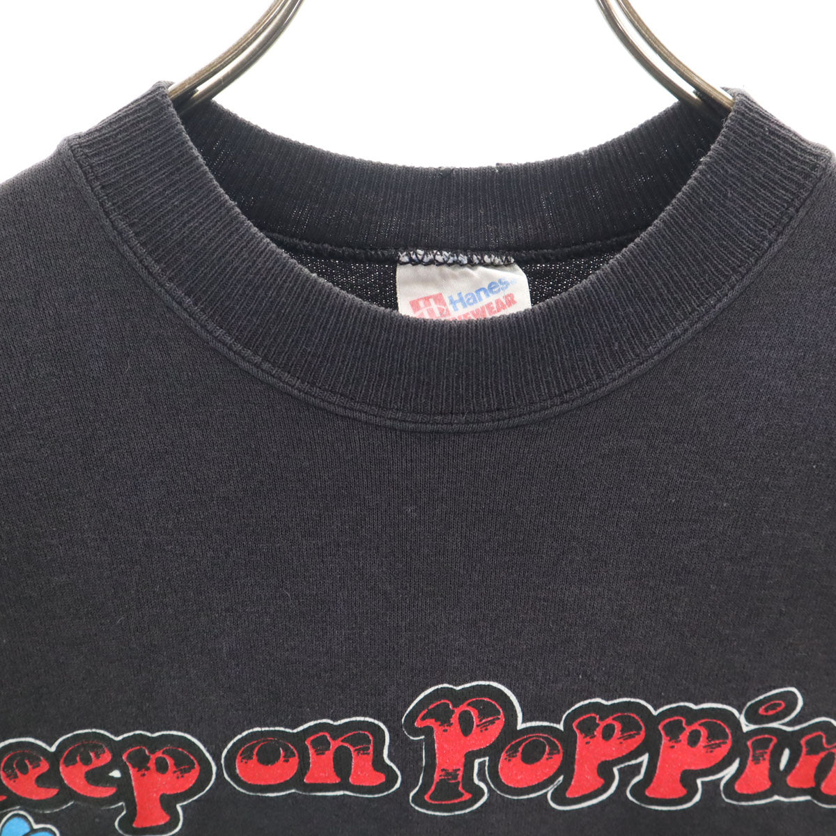 Hanes ヘインズ 90s オールド ポパイ 長袖 スウェット トレーナー XL ブラック メンズ