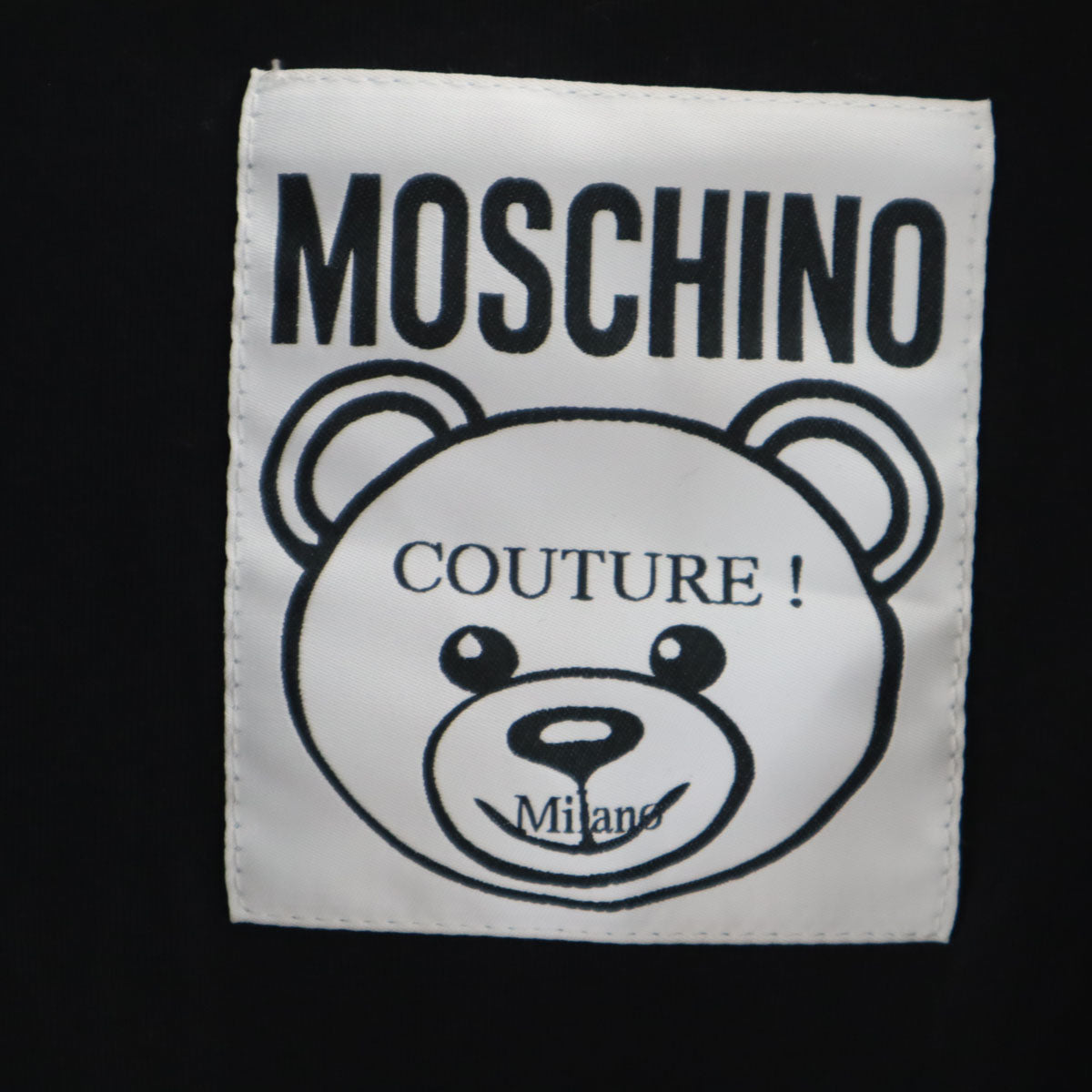 MOSCHINO モスキーノ イタリア製 バックロゴ刺繍 トラックジャケット 42 ブラック レディース