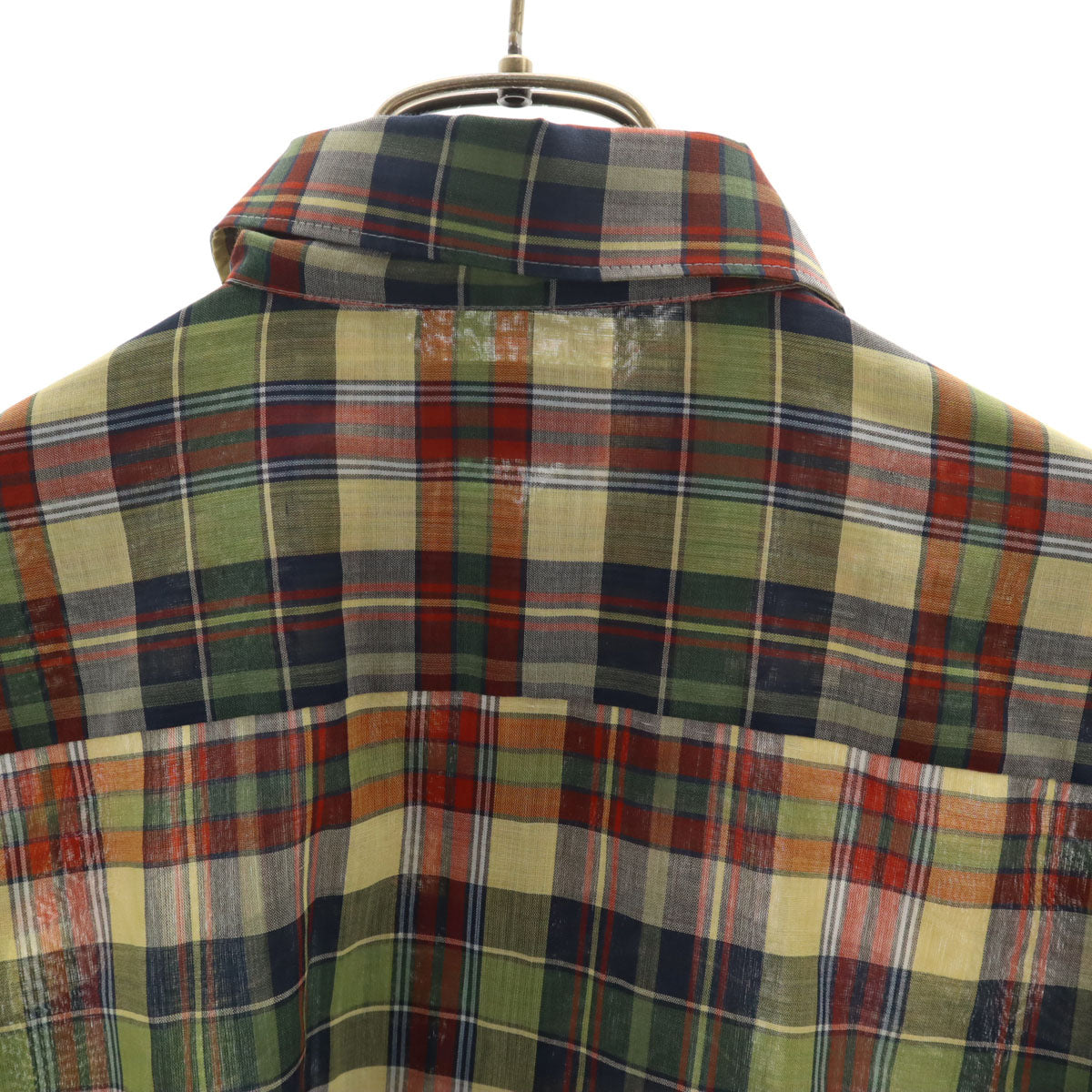 VAN HEUSEN ヴァンヒューゼン 60s 70s ヴィンテージ チェック柄 長袖 ボタンダウンシャツ M イエロー メンズ