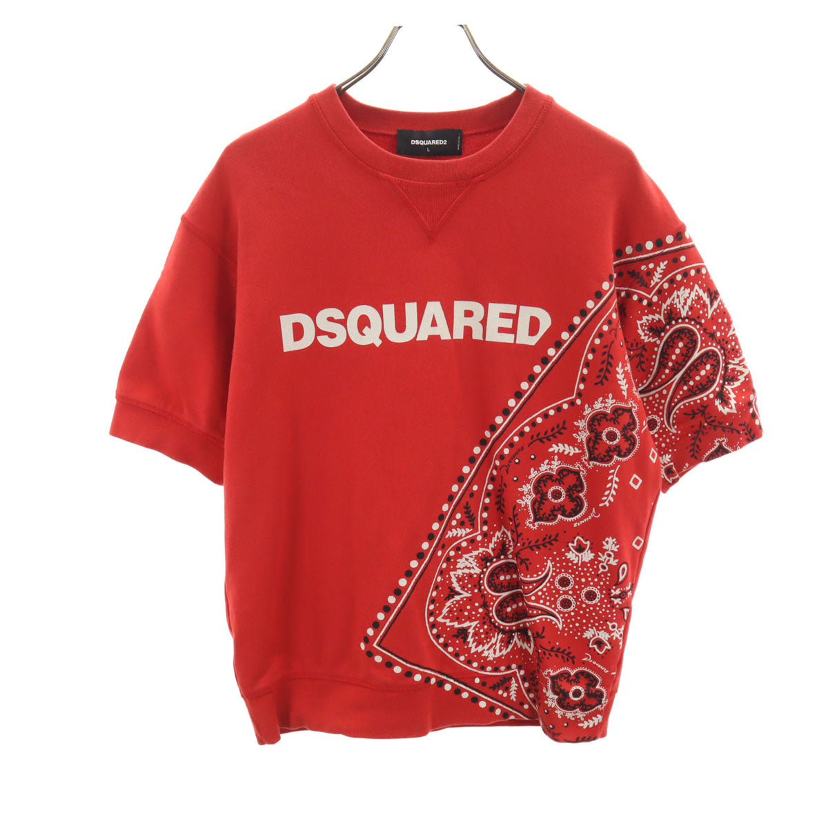 DSQUARED2 ディースクエアード イタリア製 半袖 スウェット L レッド メンズ
