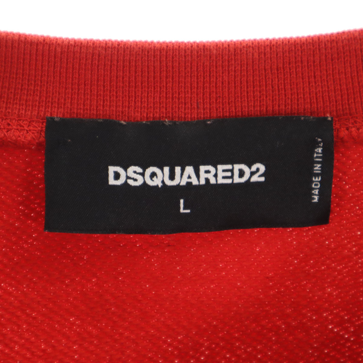 DSQUARED2 ディースクエアード イタリア製 半袖 スウェット L レッド メンズ
