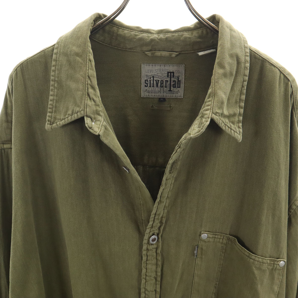 Levi's リーバイス SILVER TAB 長袖 シャツ XL カーキ メンズ