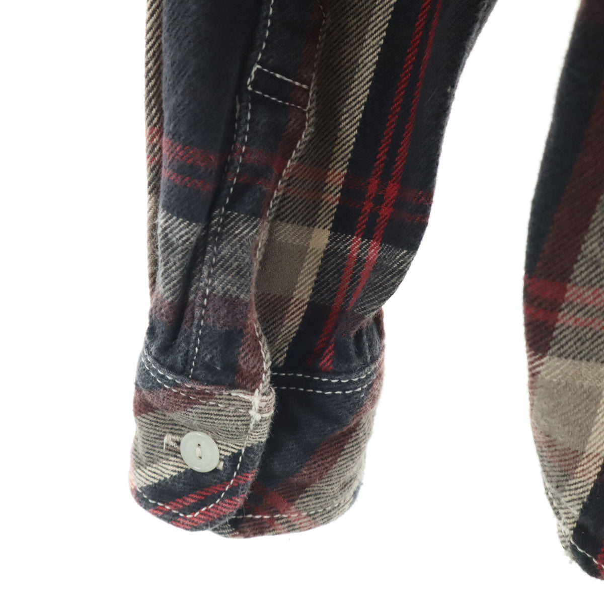 HYSTERIC GLAMOUR ヒステリックグラマー 日本製 チェック柄 長袖 ヘビーウェイト シャツ S ブラック メンズ